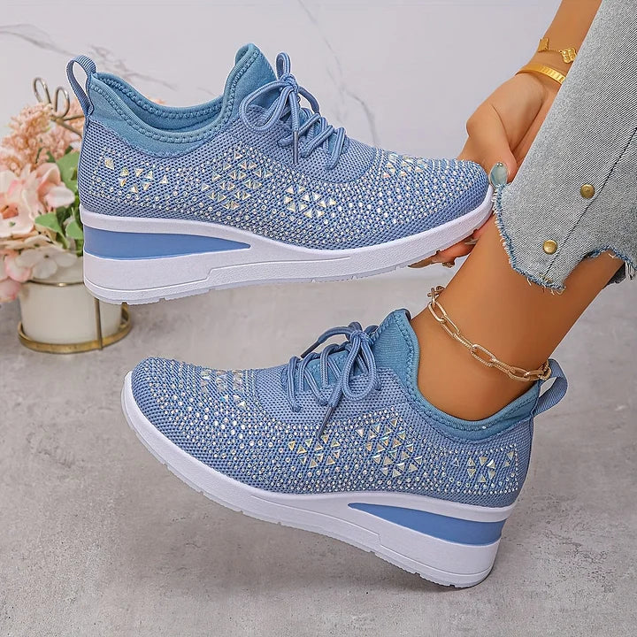 Lourdes | Zapatillas ortopédicas con brillantes diamantes