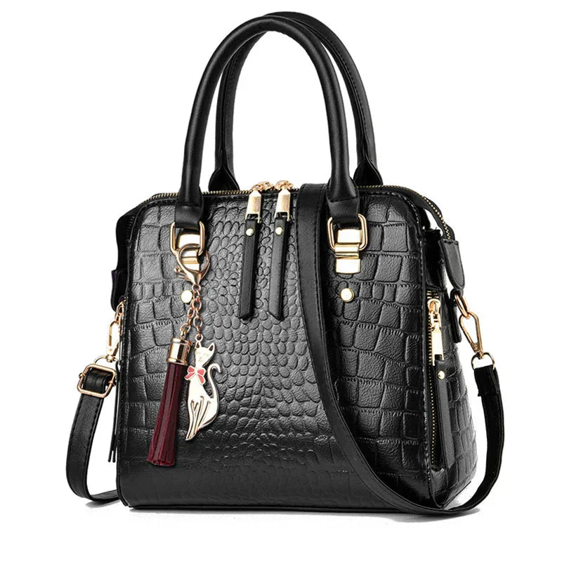 Luna™ | Bolso con textura de cocodrilo