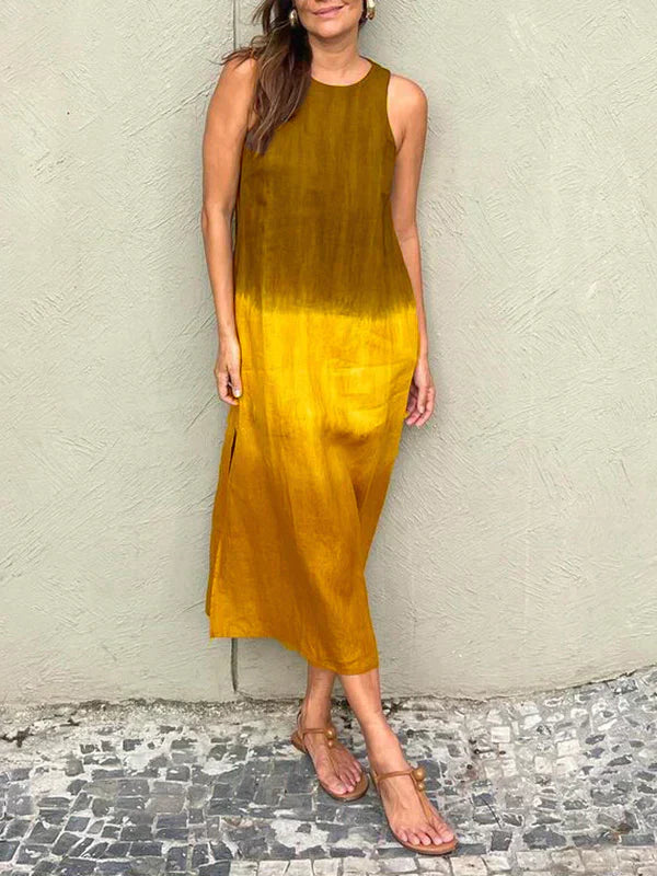 Sara | Vestido elegante con estampado natural