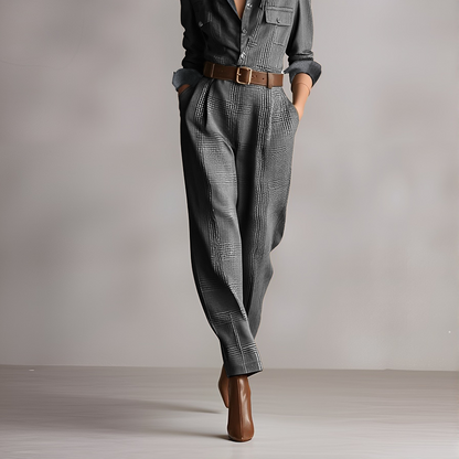 Antonia | Mono a Cuadros con Detalles Sofisticados