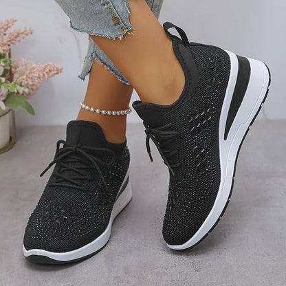 Lourdes | Zapatillas ortopédicas con brillantes diamantes