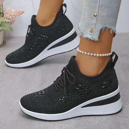 Lourdes | Zapatillas ortopédicas con brillantes diamantes
