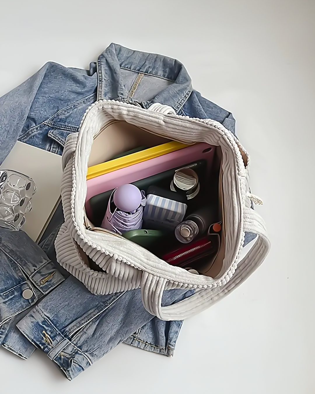 Leticia | Bolsa de transporte con detalles de cordón