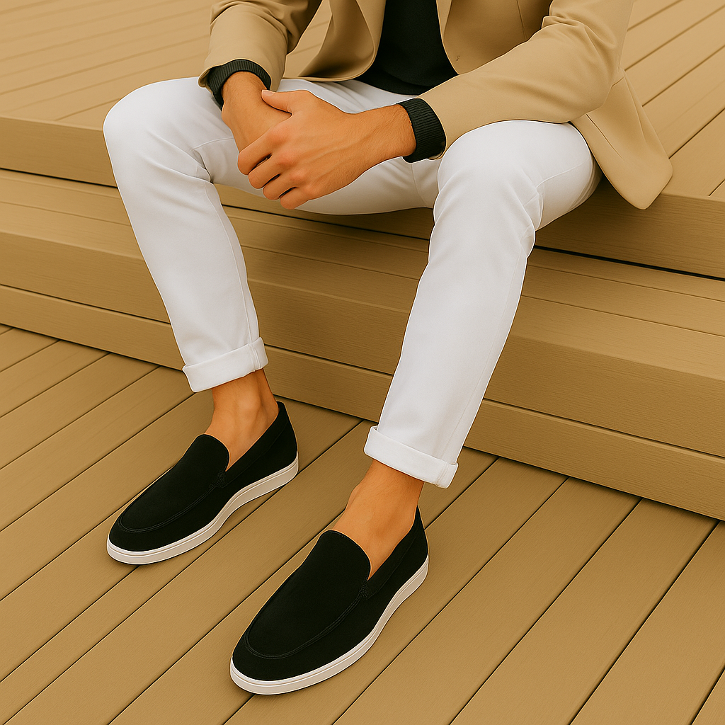 Fran | Elegantes mocasines de ante