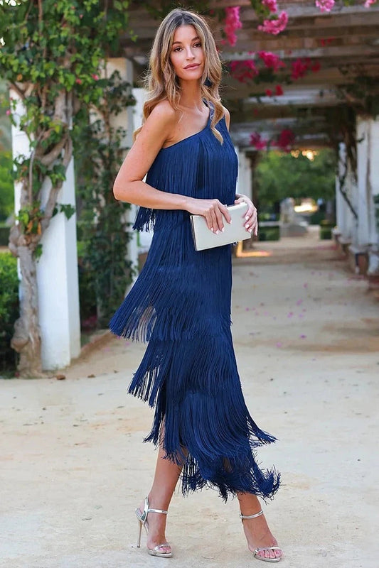Sevilla | Vestido elegante con flecos