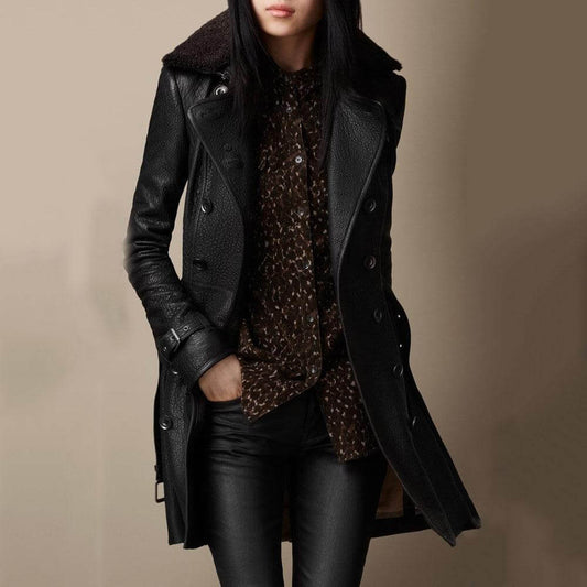 Victoria™ | Elegante abrigo de piel 3/4