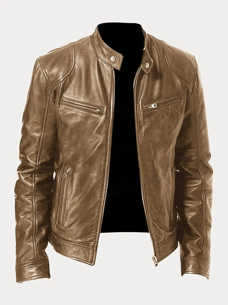 Carlos™ | Chaqueta de cuero informal