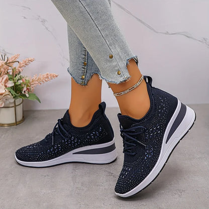 Lourdes | Zapatillas ortopédicas con brillantes diamantes