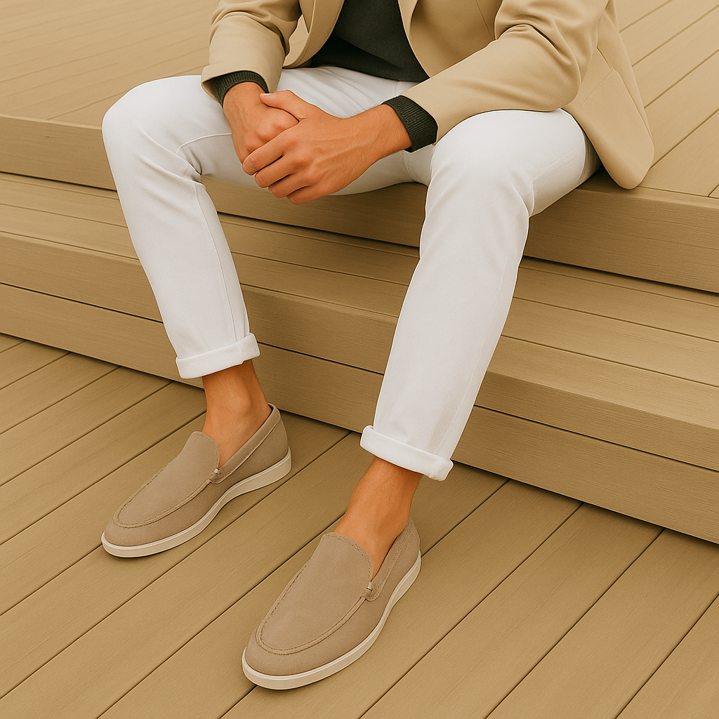 Fran | Elegantes mocasines de ante
