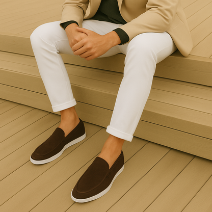 Fran | Elegantes mocasines de ante