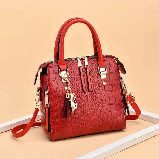 Luna™ | Bolso con textura de cocodrilo