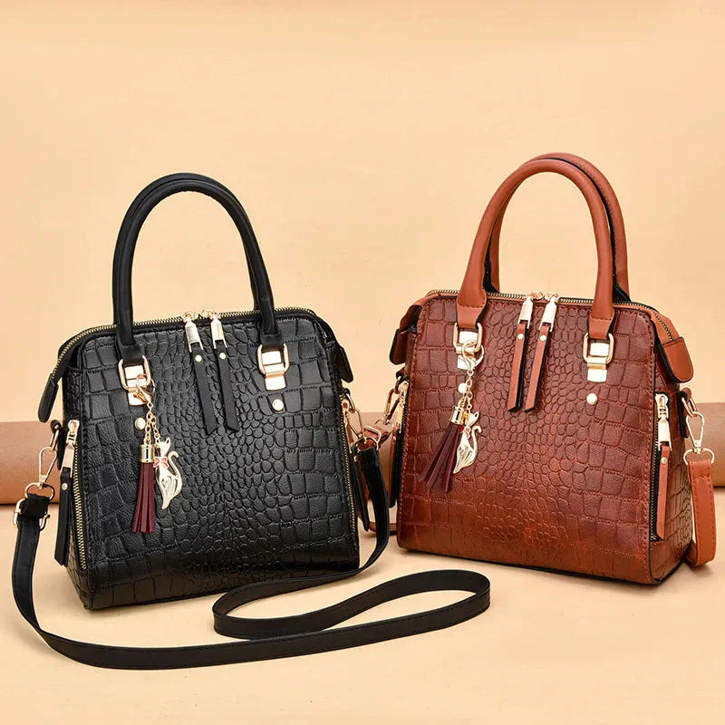 Luna™ | Bolso con textura de cocodrilo