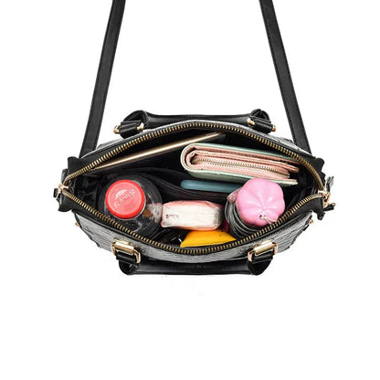 Luna™ | Bolso con textura de cocodrilo