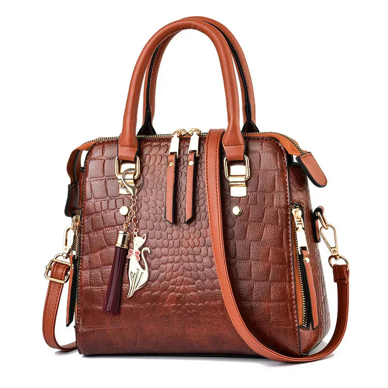 Luna™ | Bolso con textura de cocodrilo