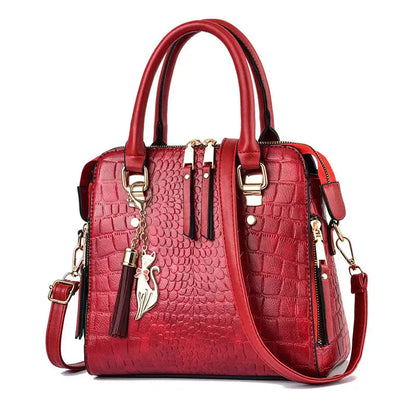 Luna™ | Bolso con textura de cocodrilo